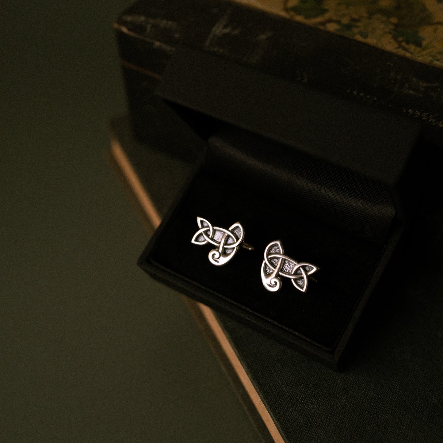 Sandulf's Cross Silver Knotwork Cufflinks