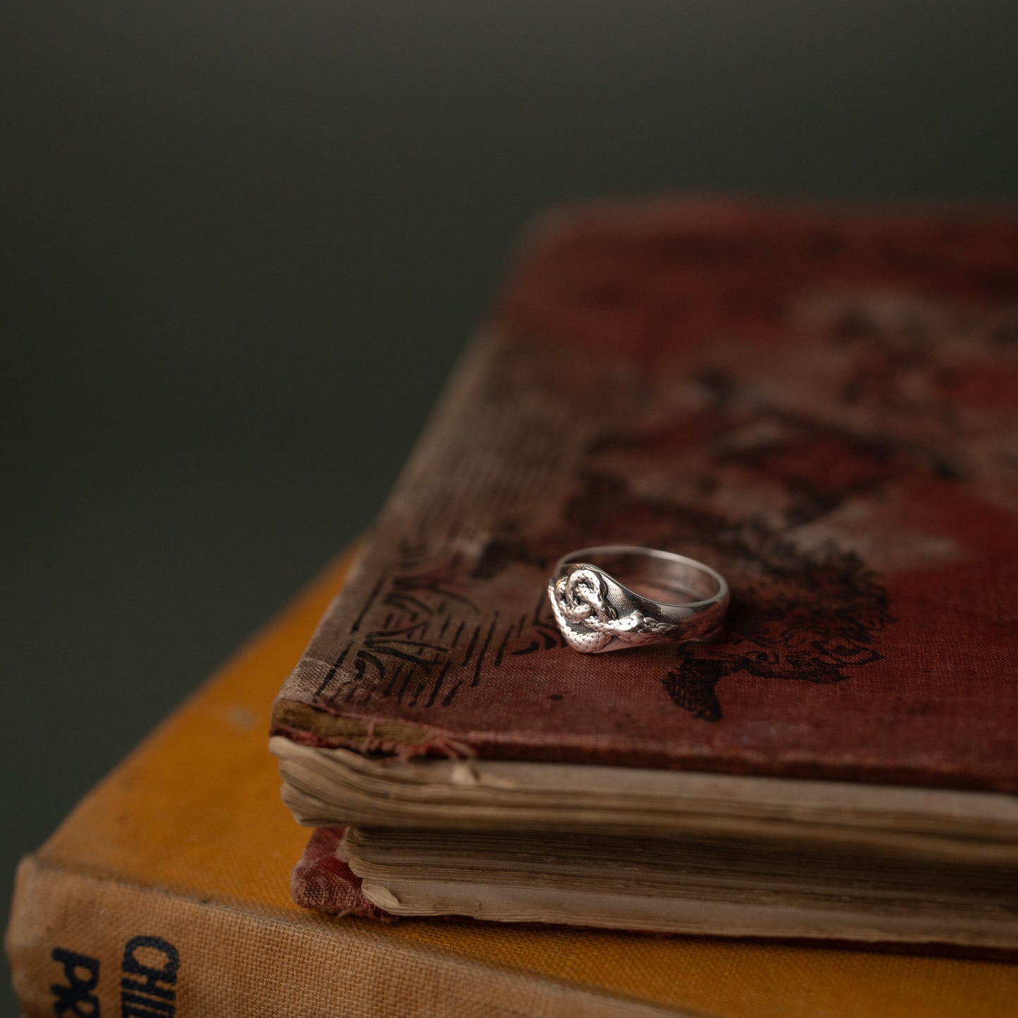 Sandulf's Viking Cross Silver Serpent Ring