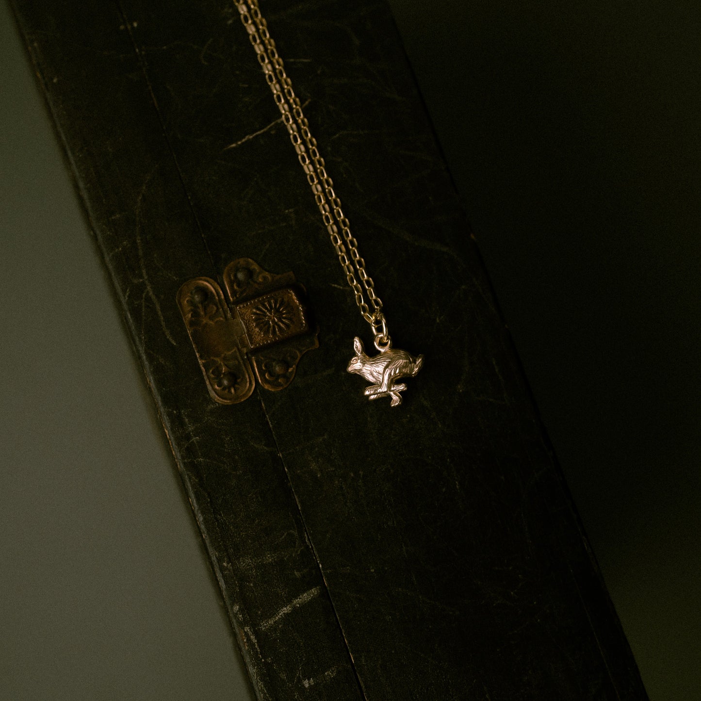 Gold Hare Charm Necklace
