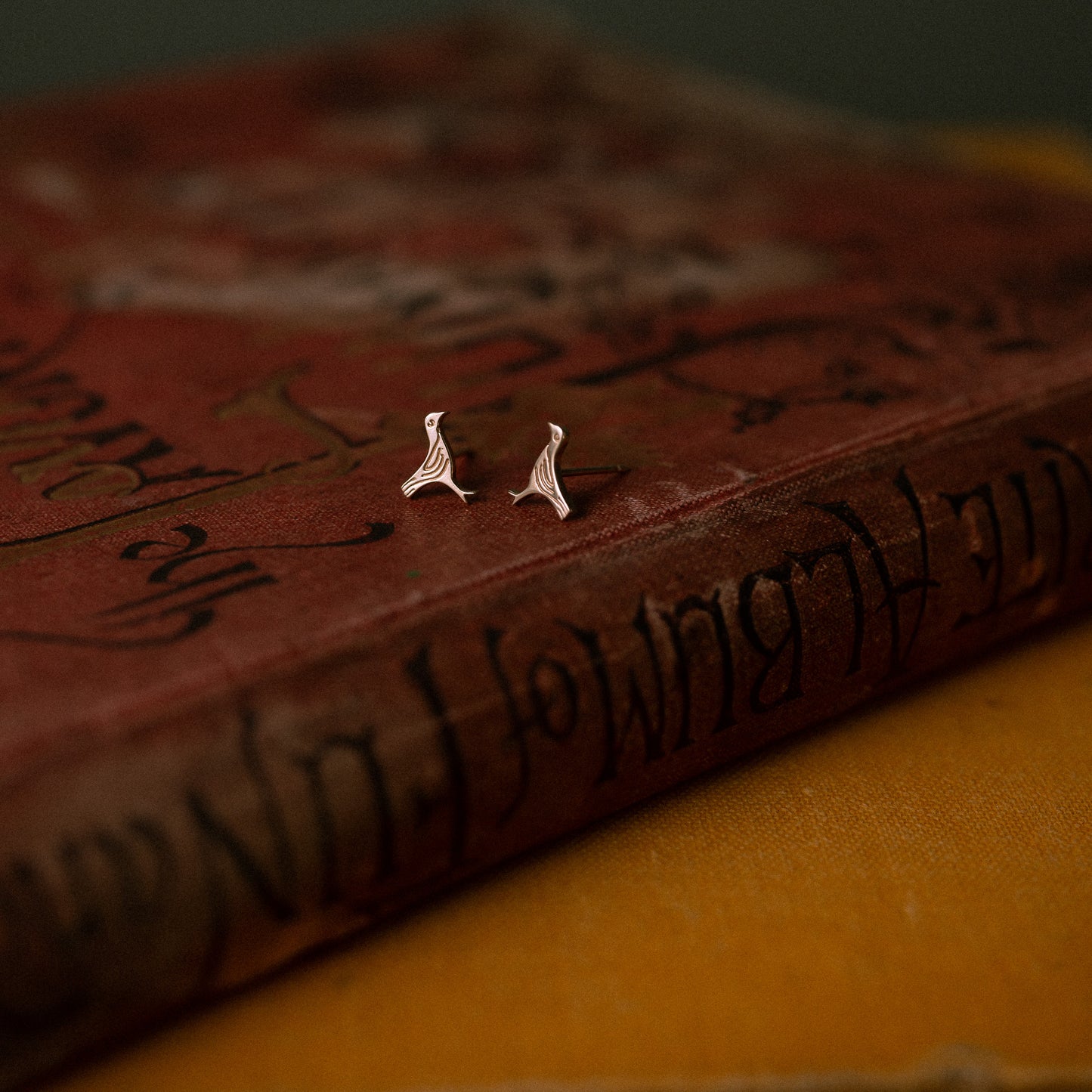 Gold Sandulf's Cross Bird Studs