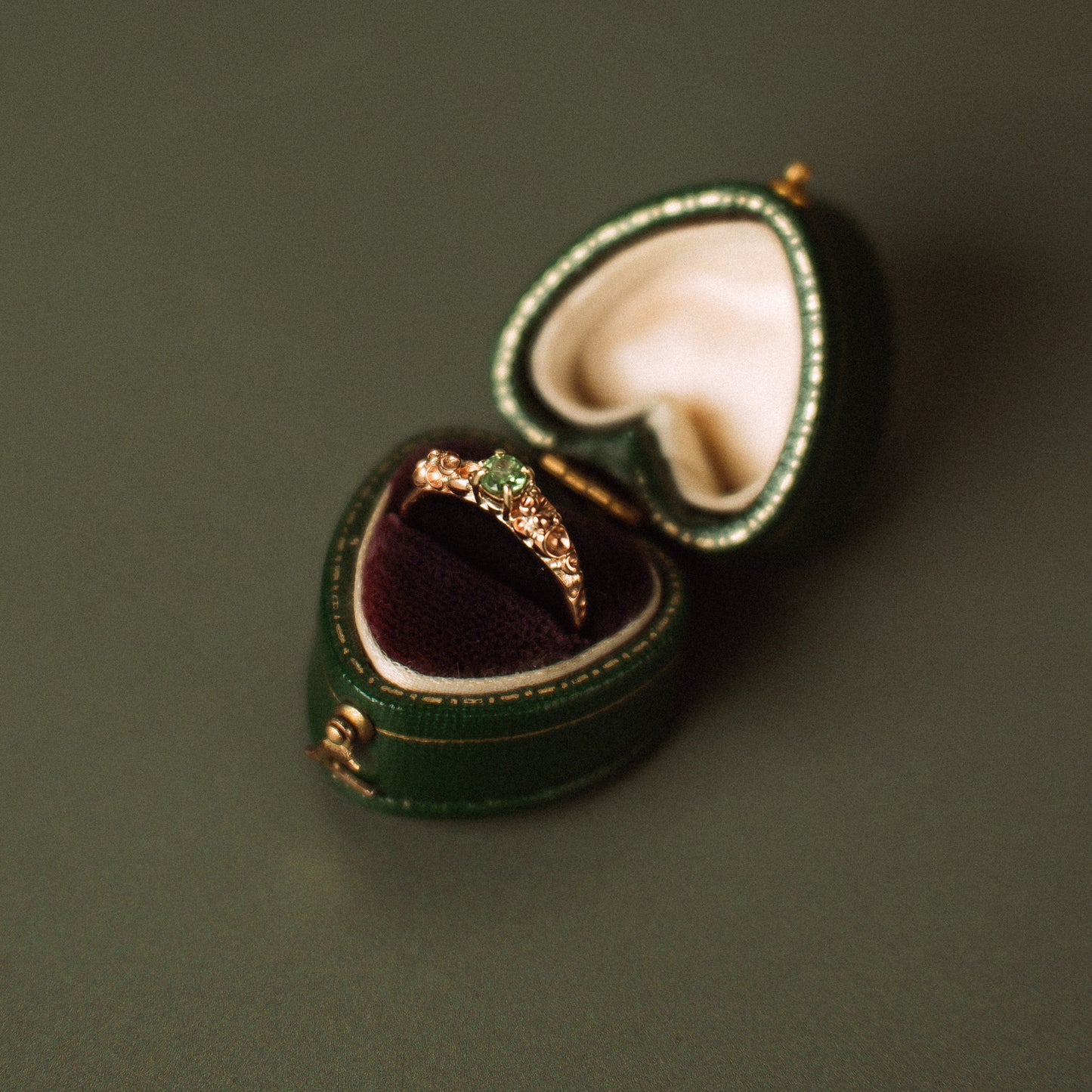 Tsavorite Garnet Rose Gold Barnacle Ring