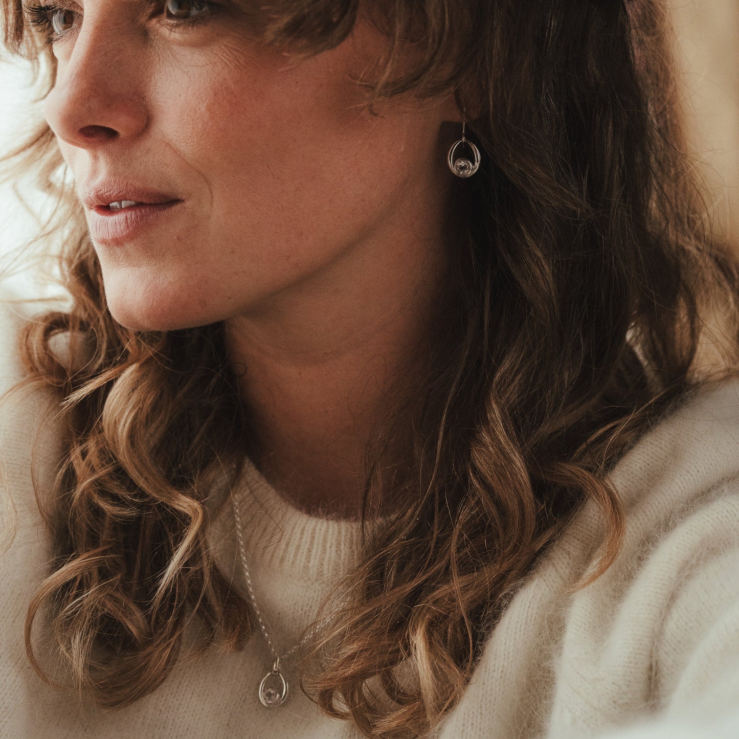 Gemstone Sterling Silver Dangle Earrings - choose your gemstone