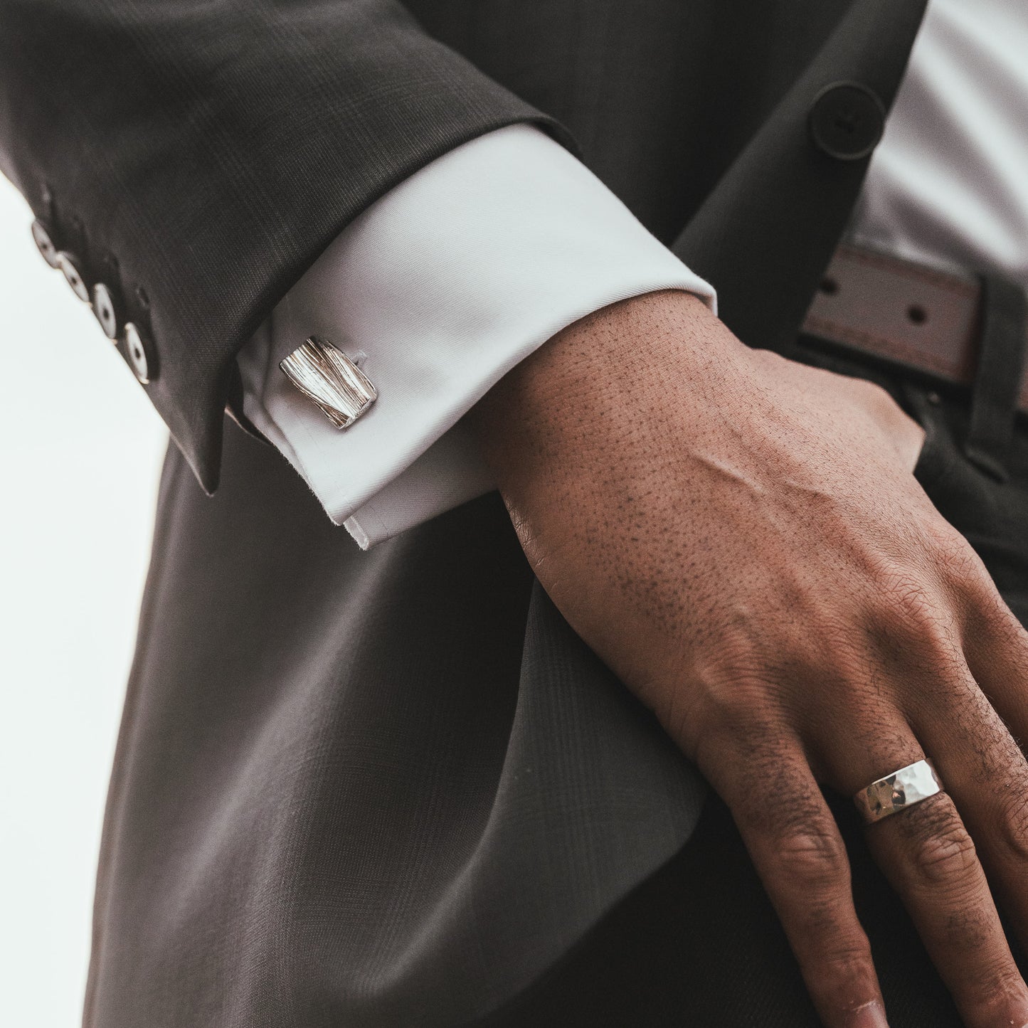 Drift Contemporary Sterling Silver Cufflinks