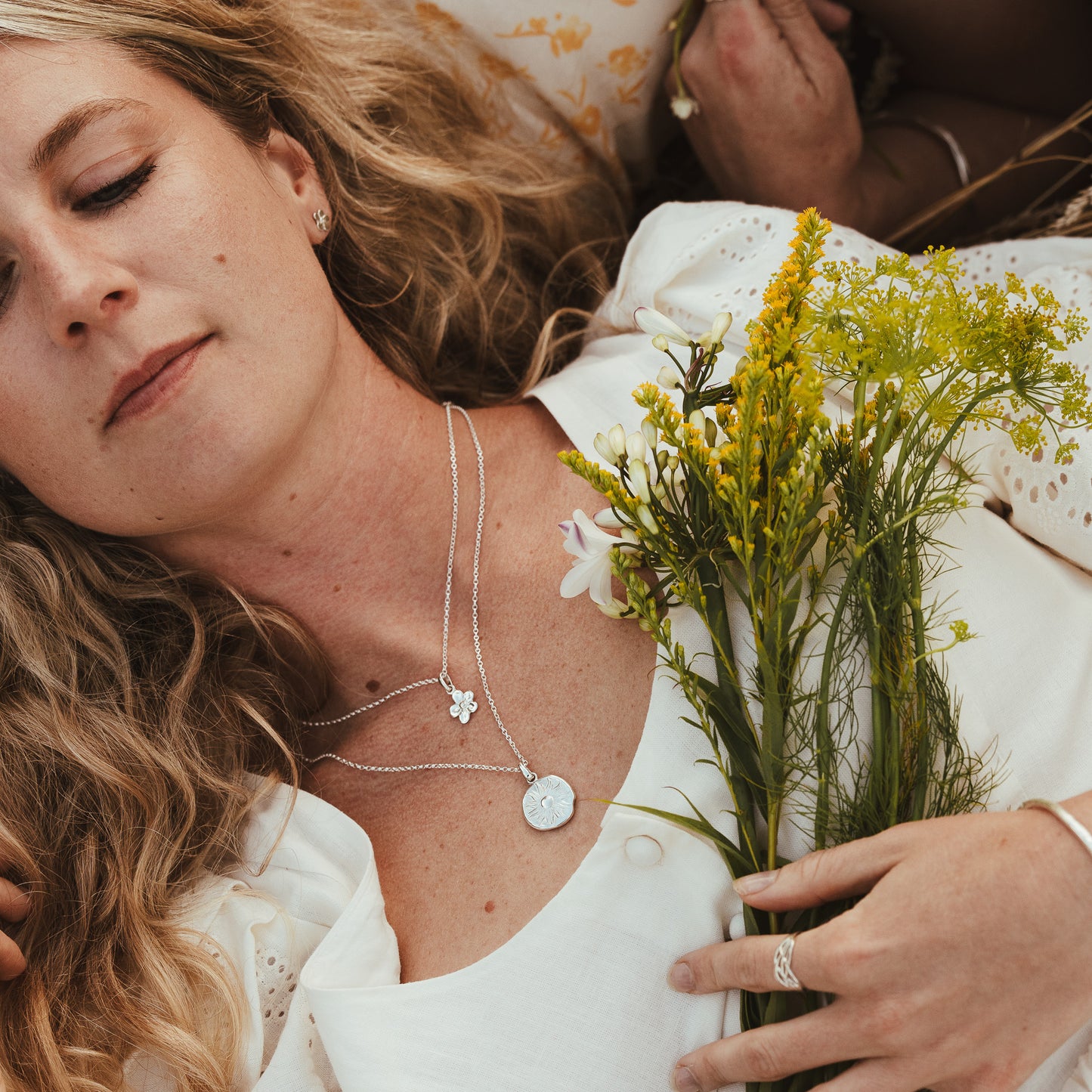 Forget Me Not Charm Necklace
