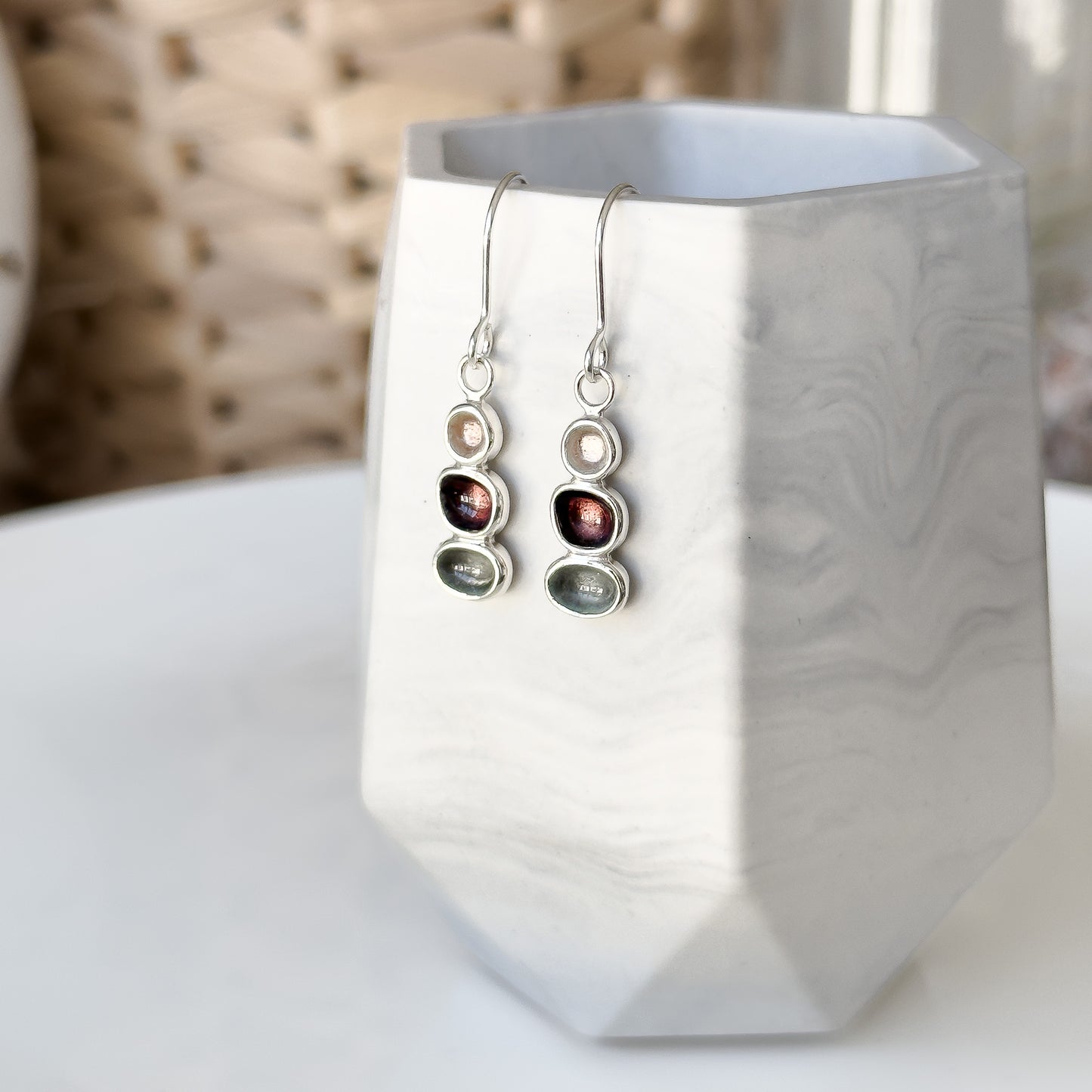 Sterling Silver Pebble Earrings - Laxey