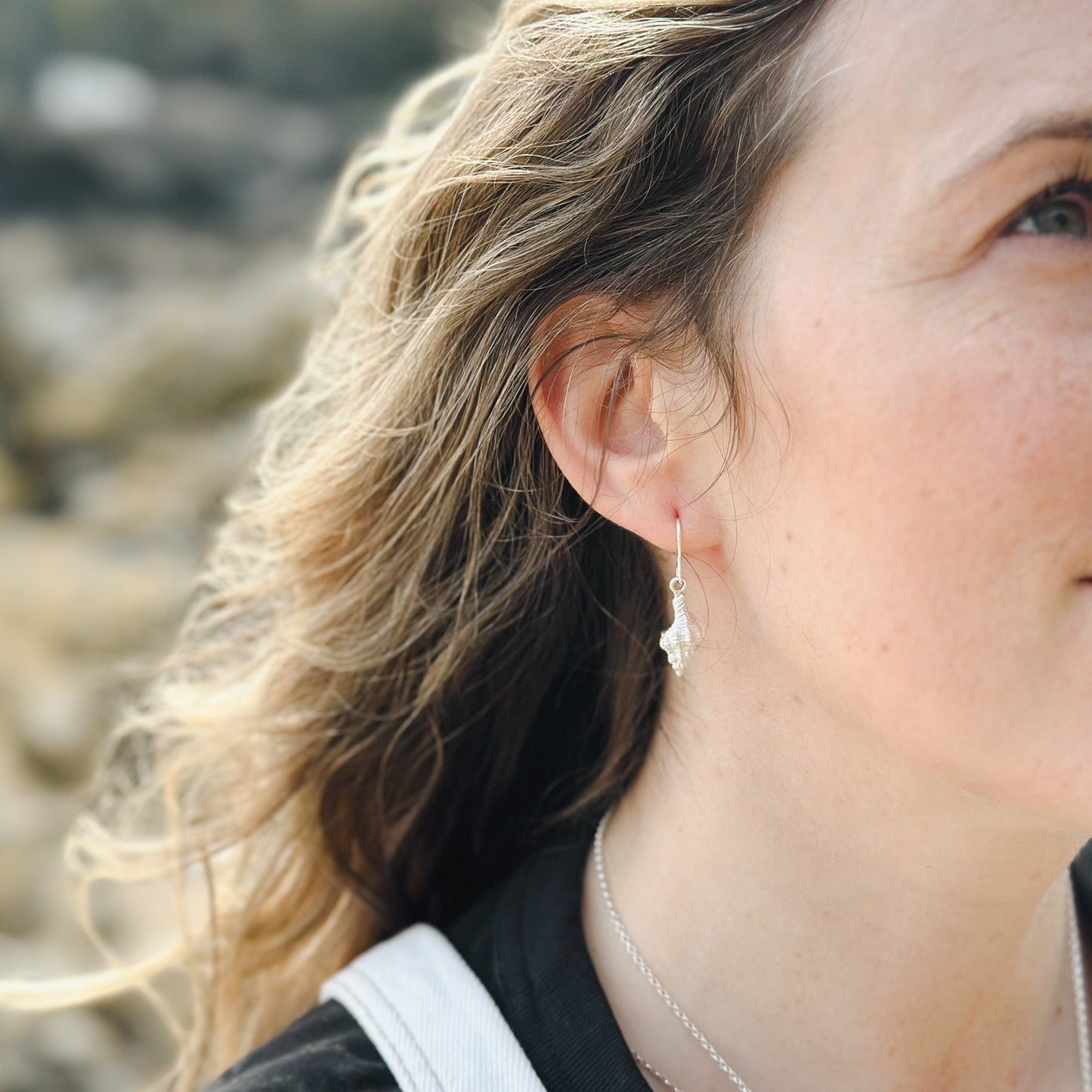 Horse Conch Dangle Earrings