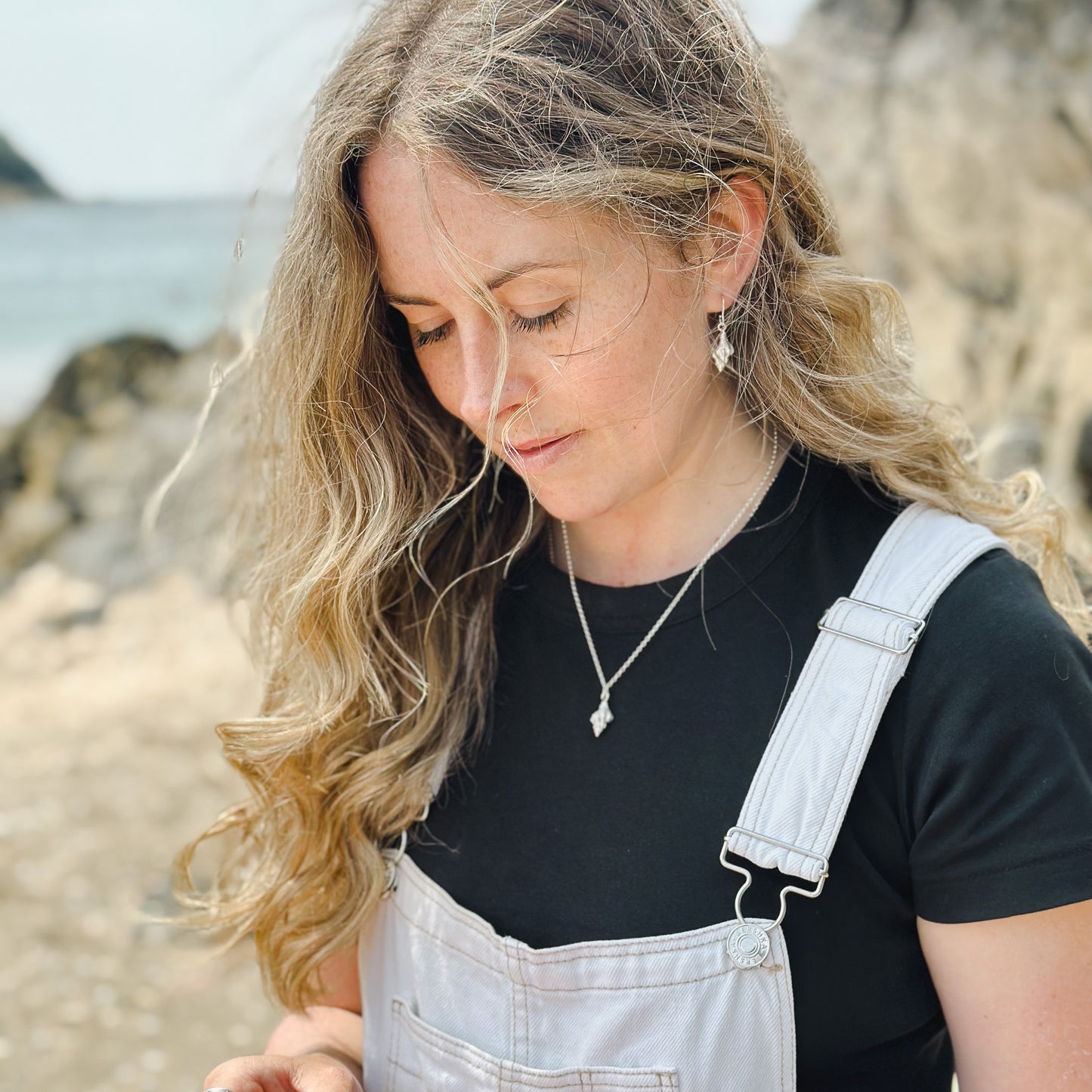 Horse Conch Dangle Earrings