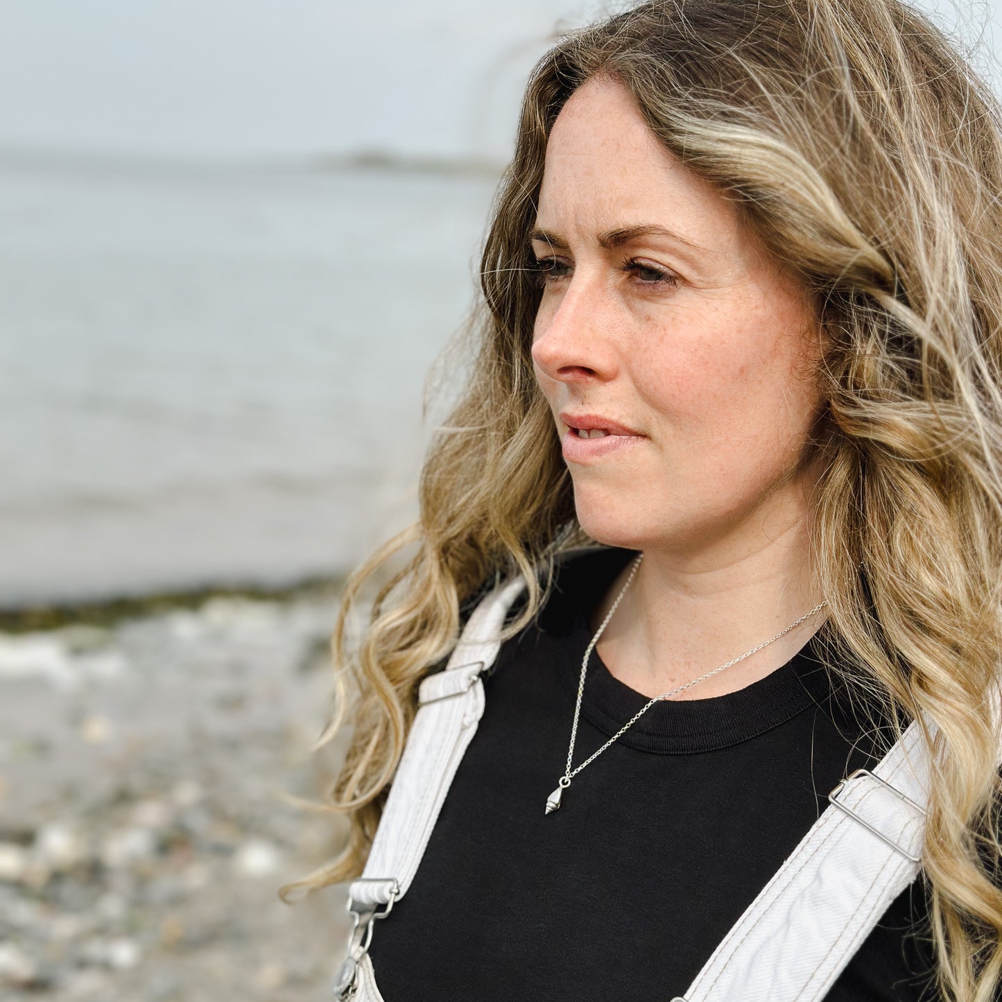 Silver Whelk Shell Necklace