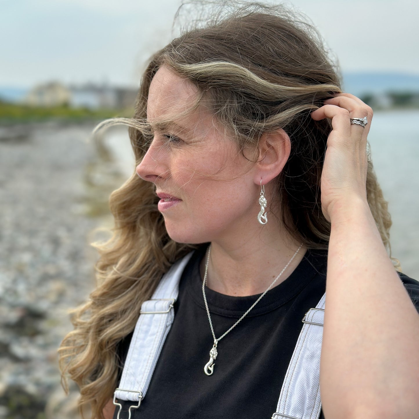 Silver Mermaid Necklace - The Mermaid of Gob-ny-Ooyl