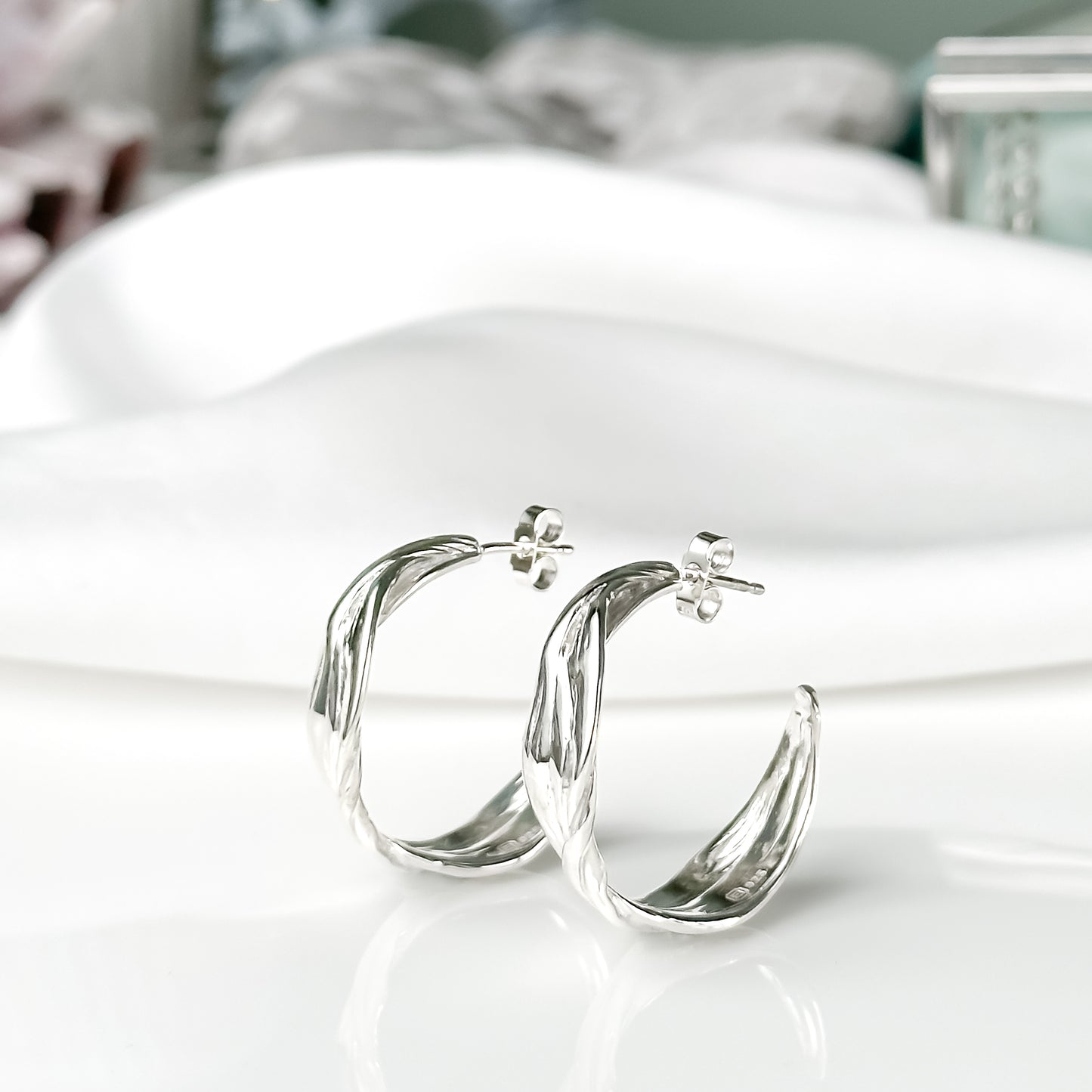 Drift Sterling Silver Hoop Earrings