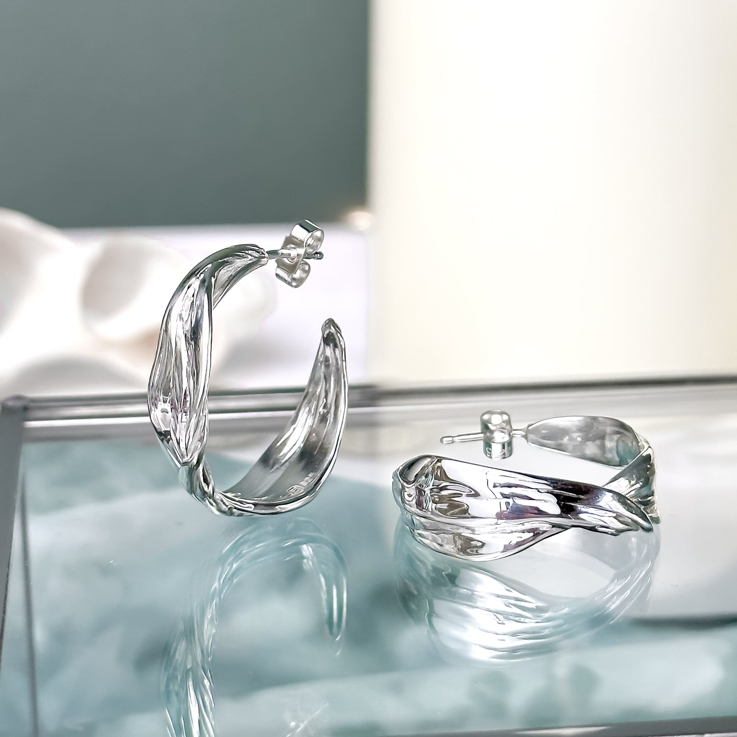 Drift Sterling Silver Hoop Earrings