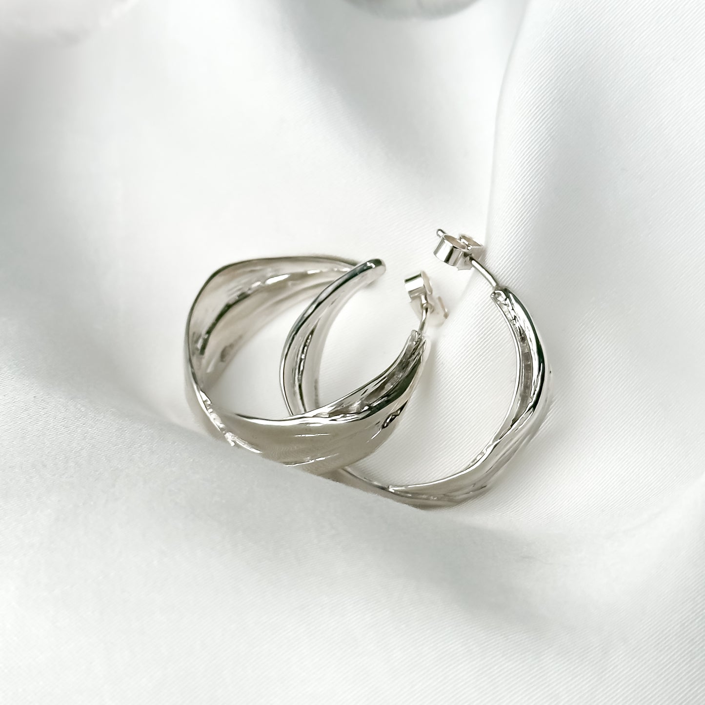 Drift Sterling Silver Hoop Earrings