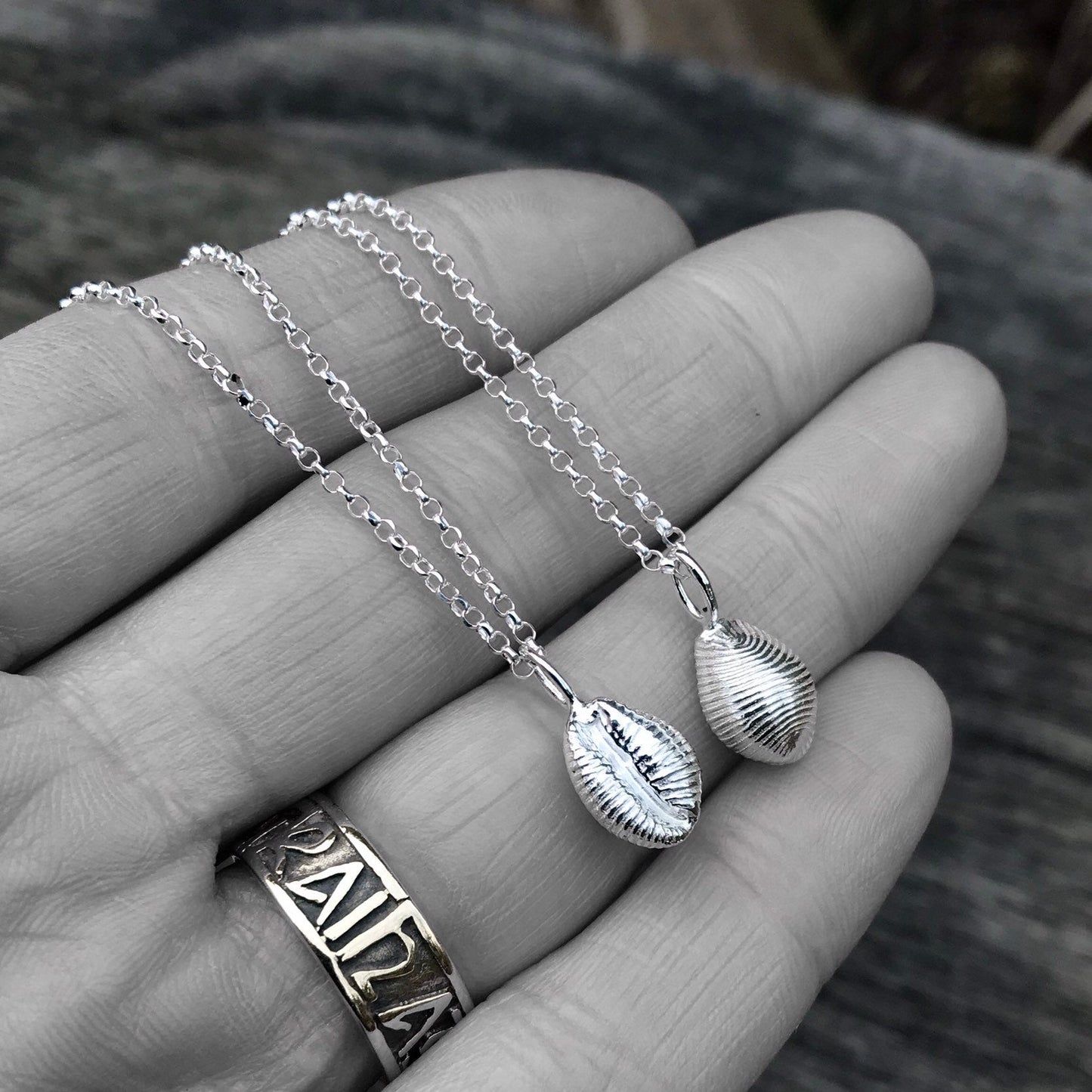 Sterling Silver Cowrie Shell Necklace