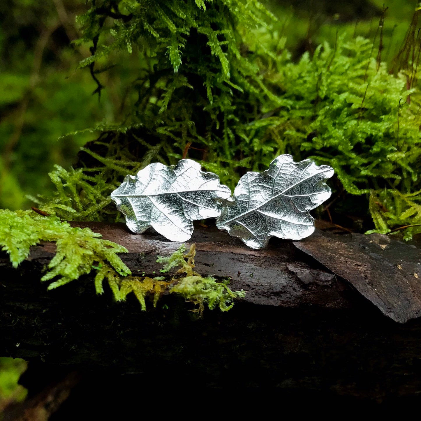 Sterling Silver Oak Leaf Cufflinks