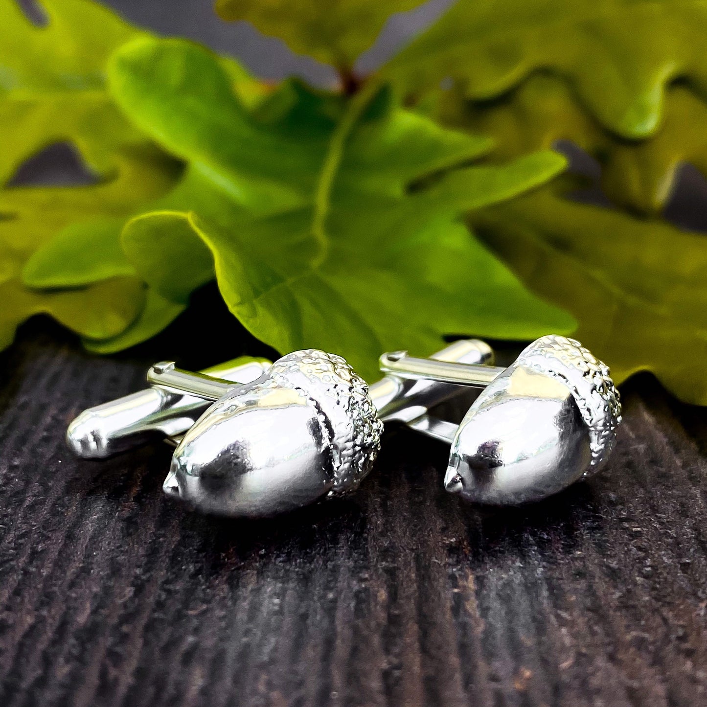 Sterling Silver Acorn Cufflinks