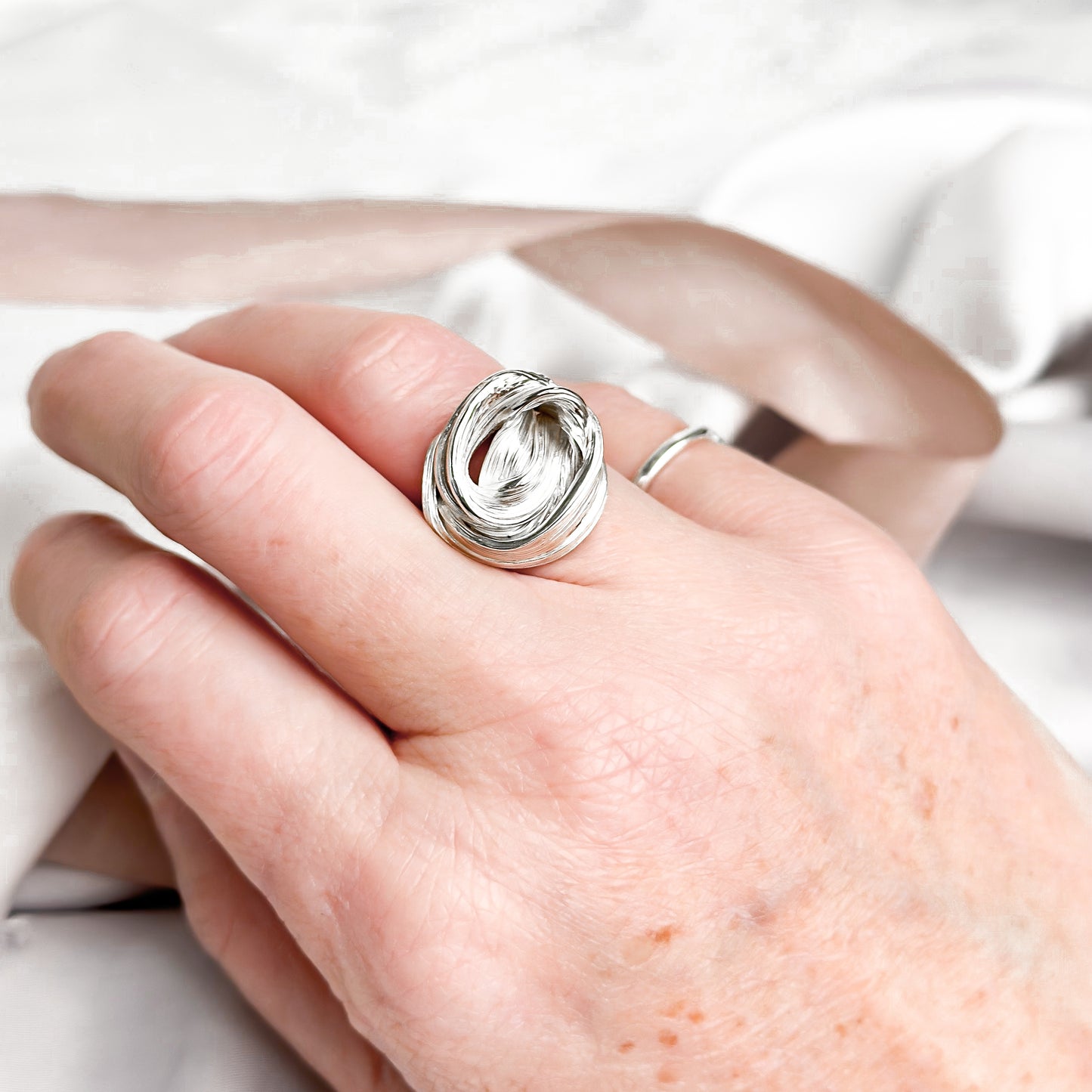One of a kind Drift Sterling Silver Ring - Size M
