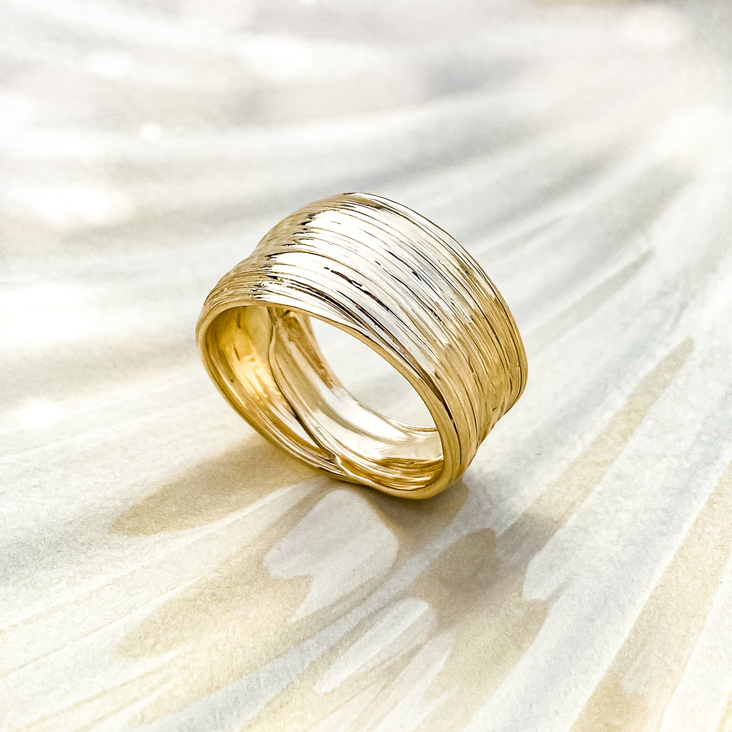 Gold Drift Ring - Size P