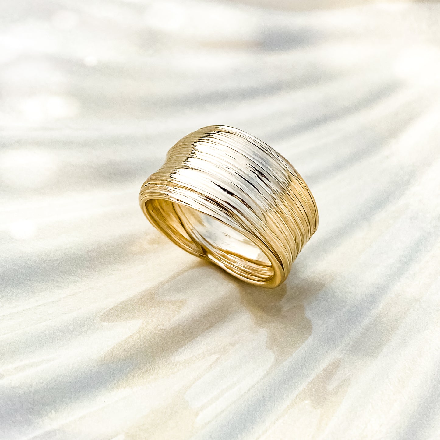 Gold Drift Ring - Size P