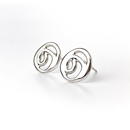 Sterling Silver Organic Design Earrings