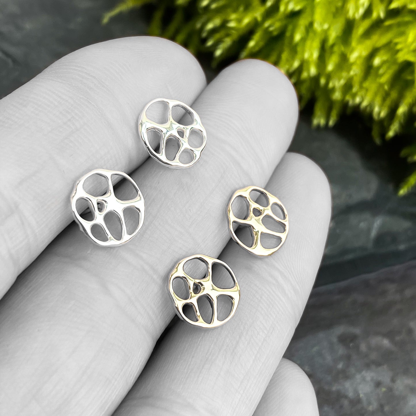 Silver Infinity Stud Earrings