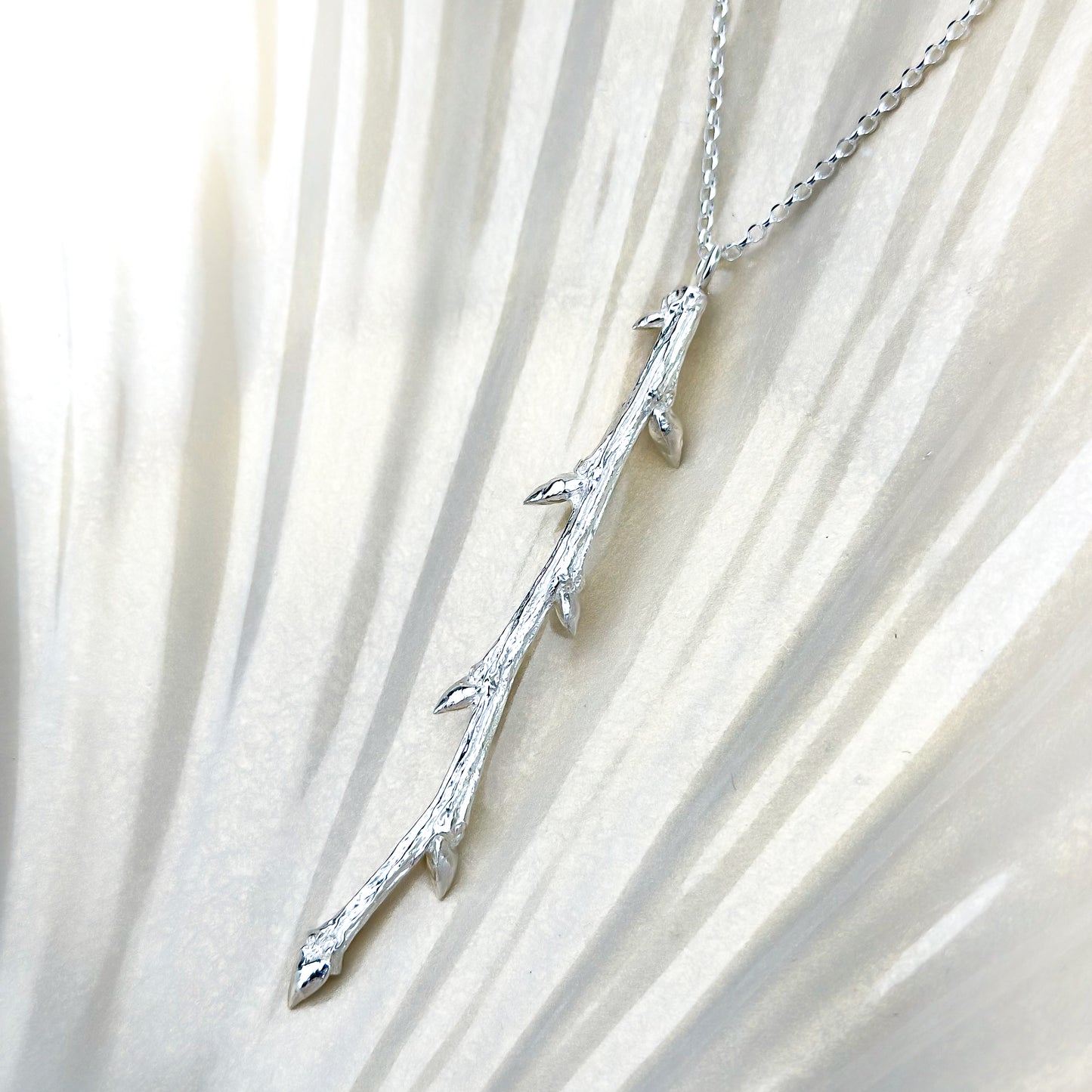 Sterling Silver Elm Twig Necklace