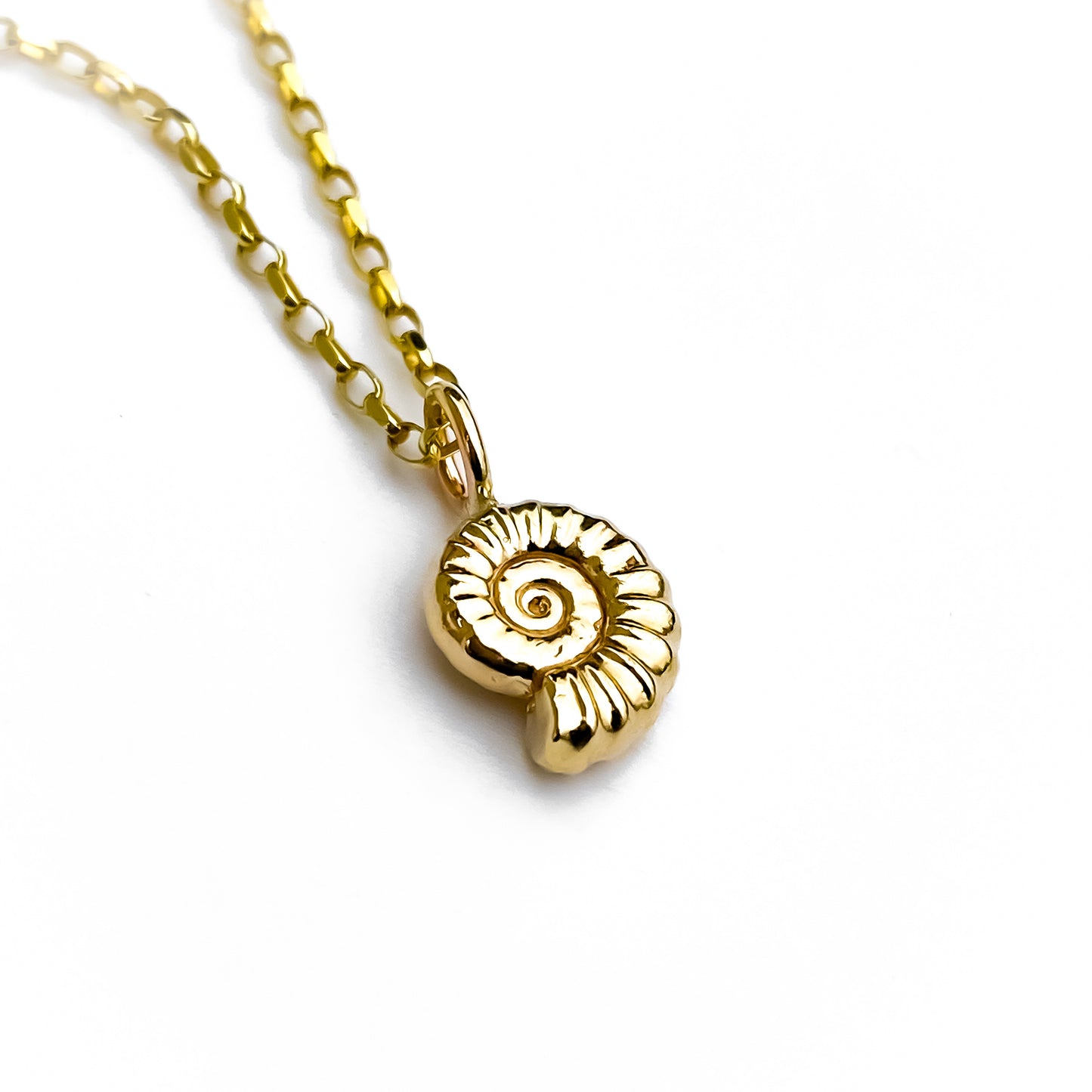 Small Gold Ammonite Necklace