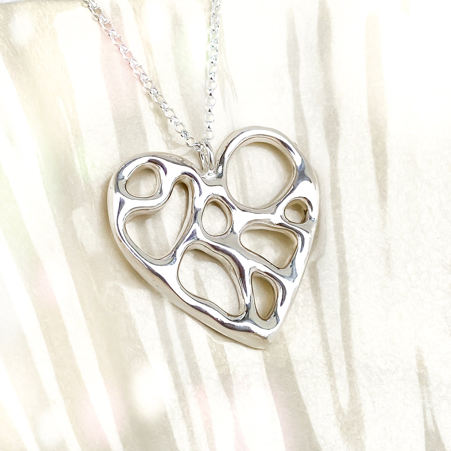 Silver Infinity Heart Necklace