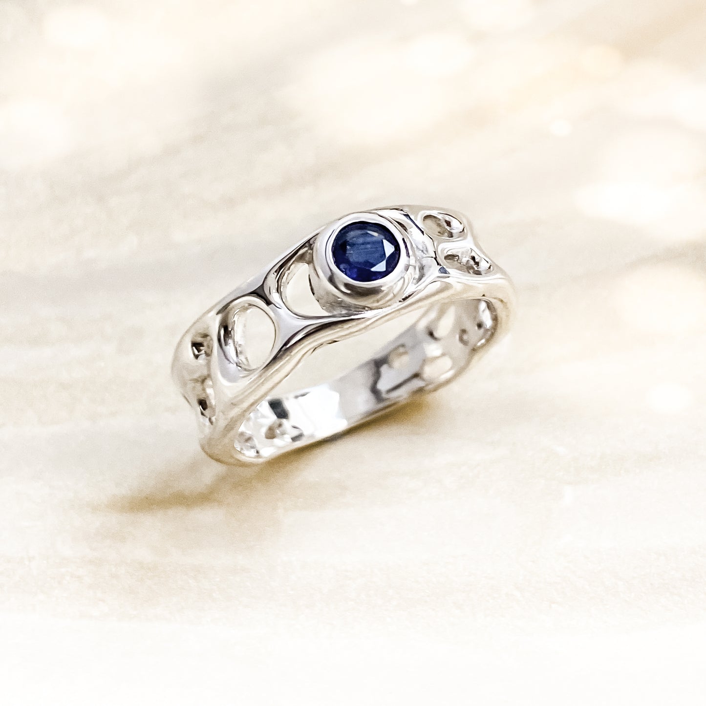 Sterling Silver Sapphire Infinity Ring