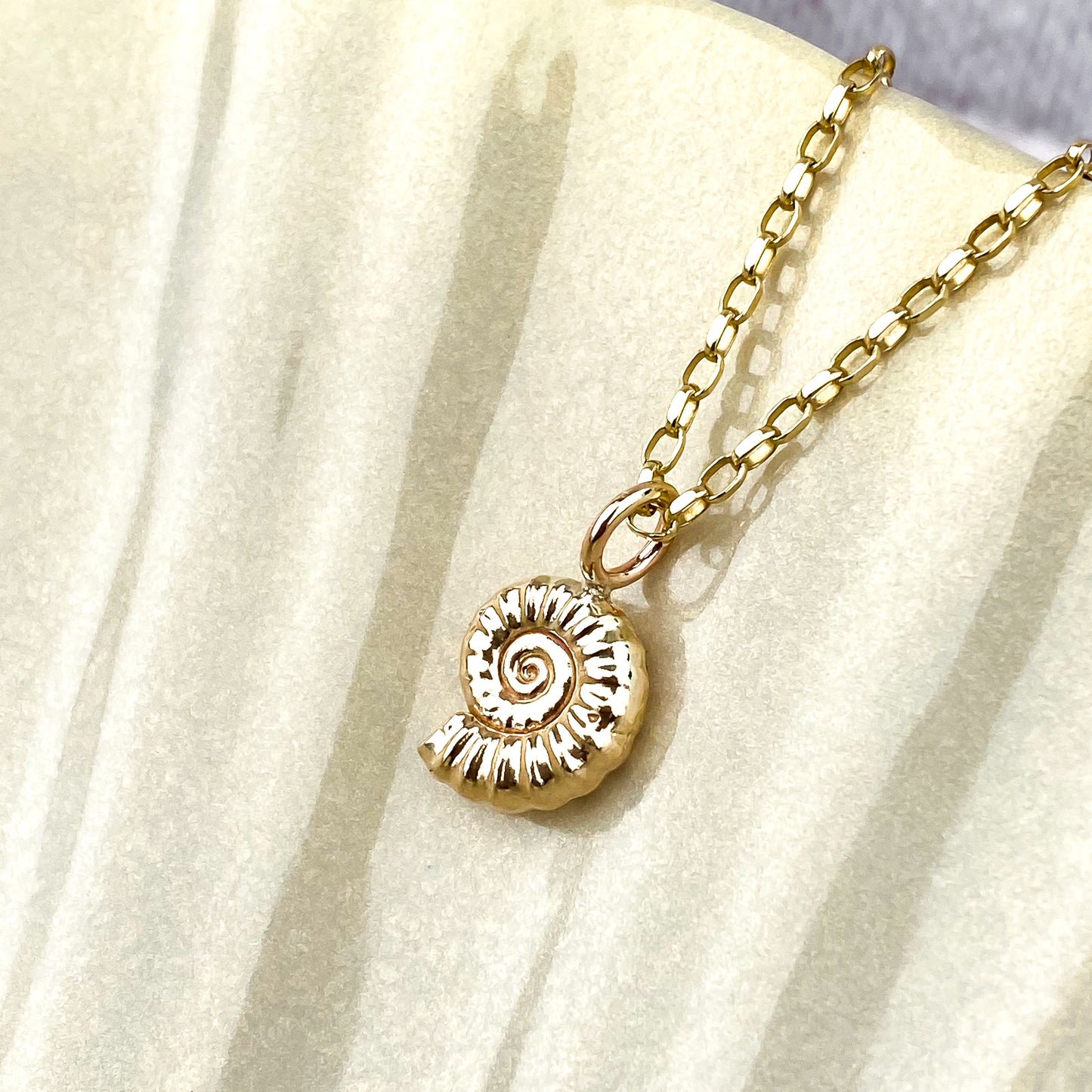 Small Gold Ammonite Necklace