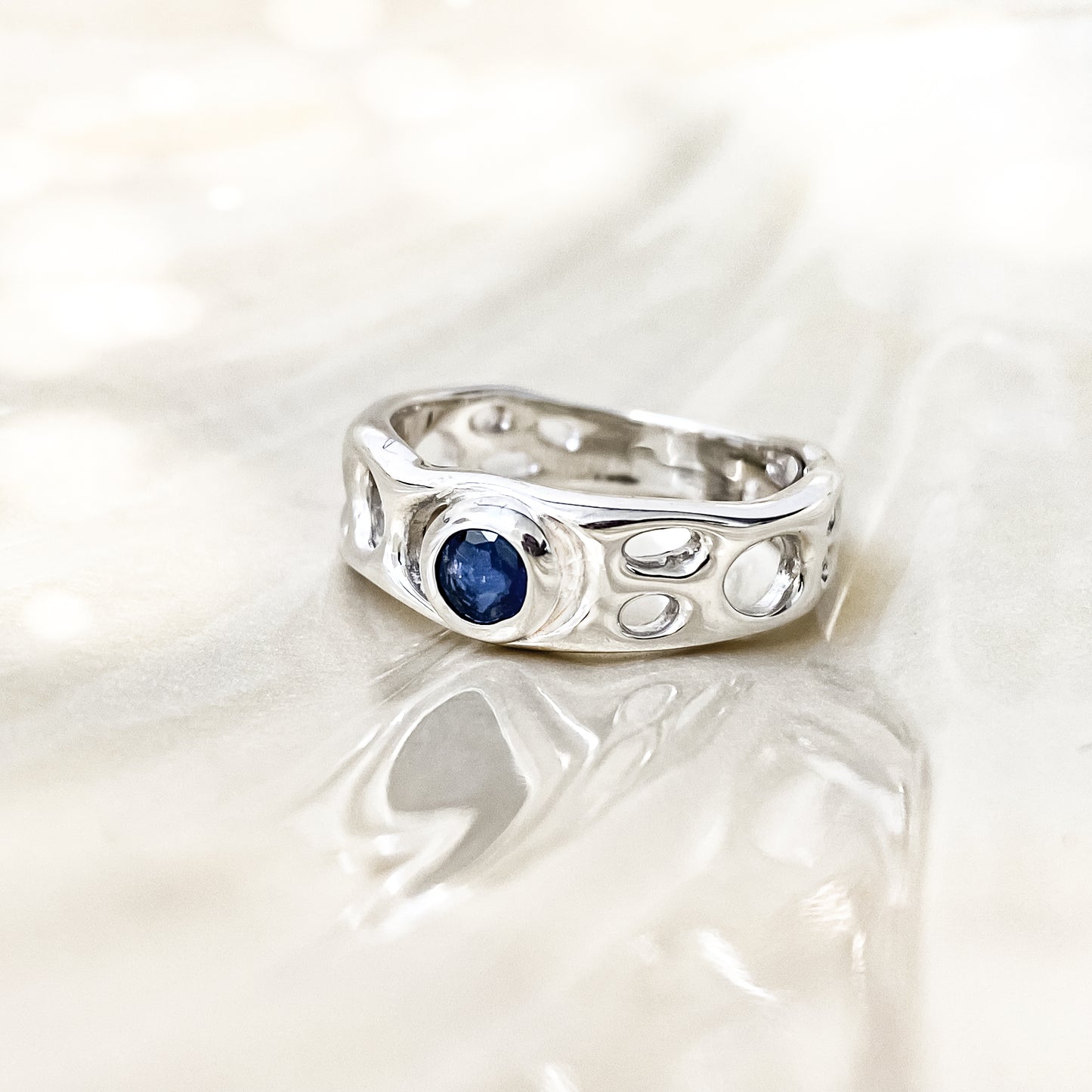 Sterling Silver Sapphire Infinity Ring