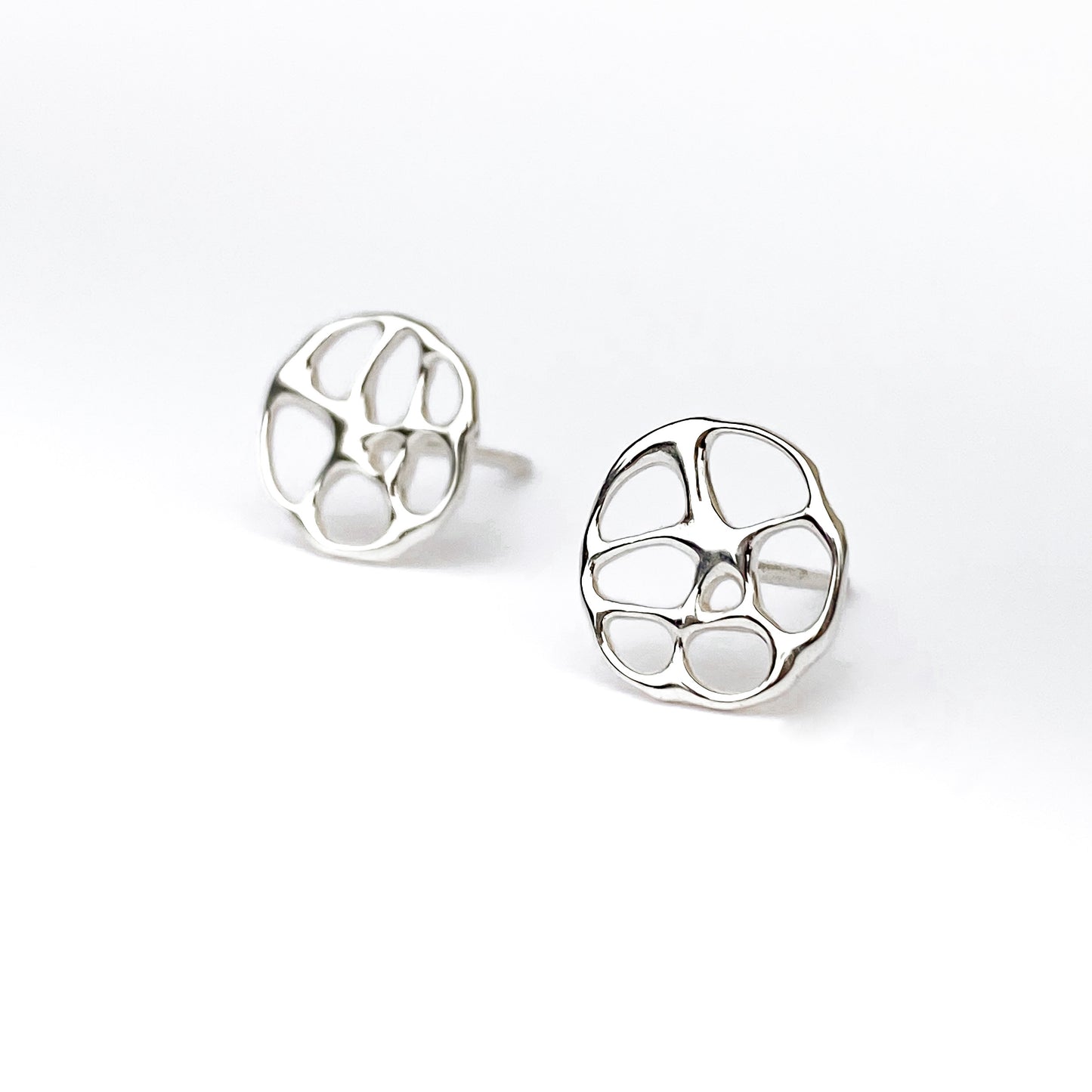 Silver Infinity Stud Earrings