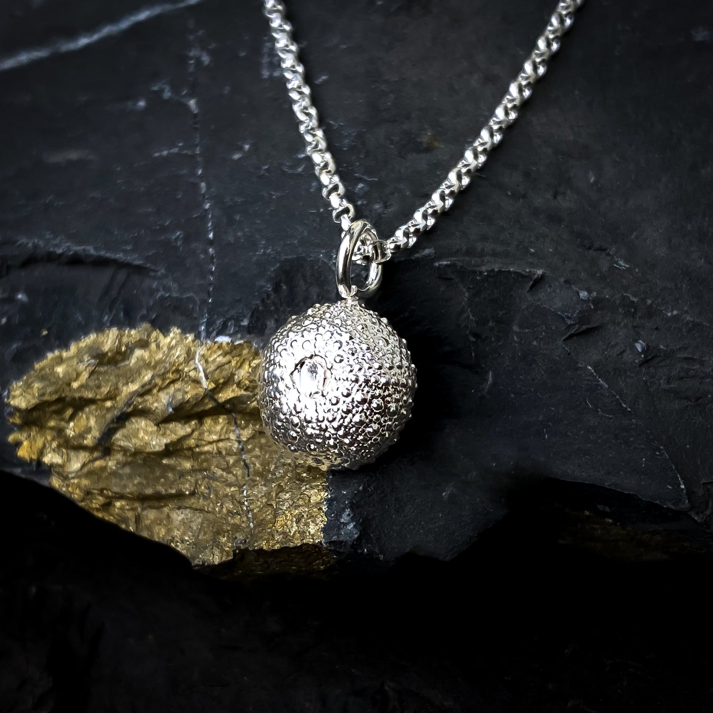 Silver Sea Urchin Necklace