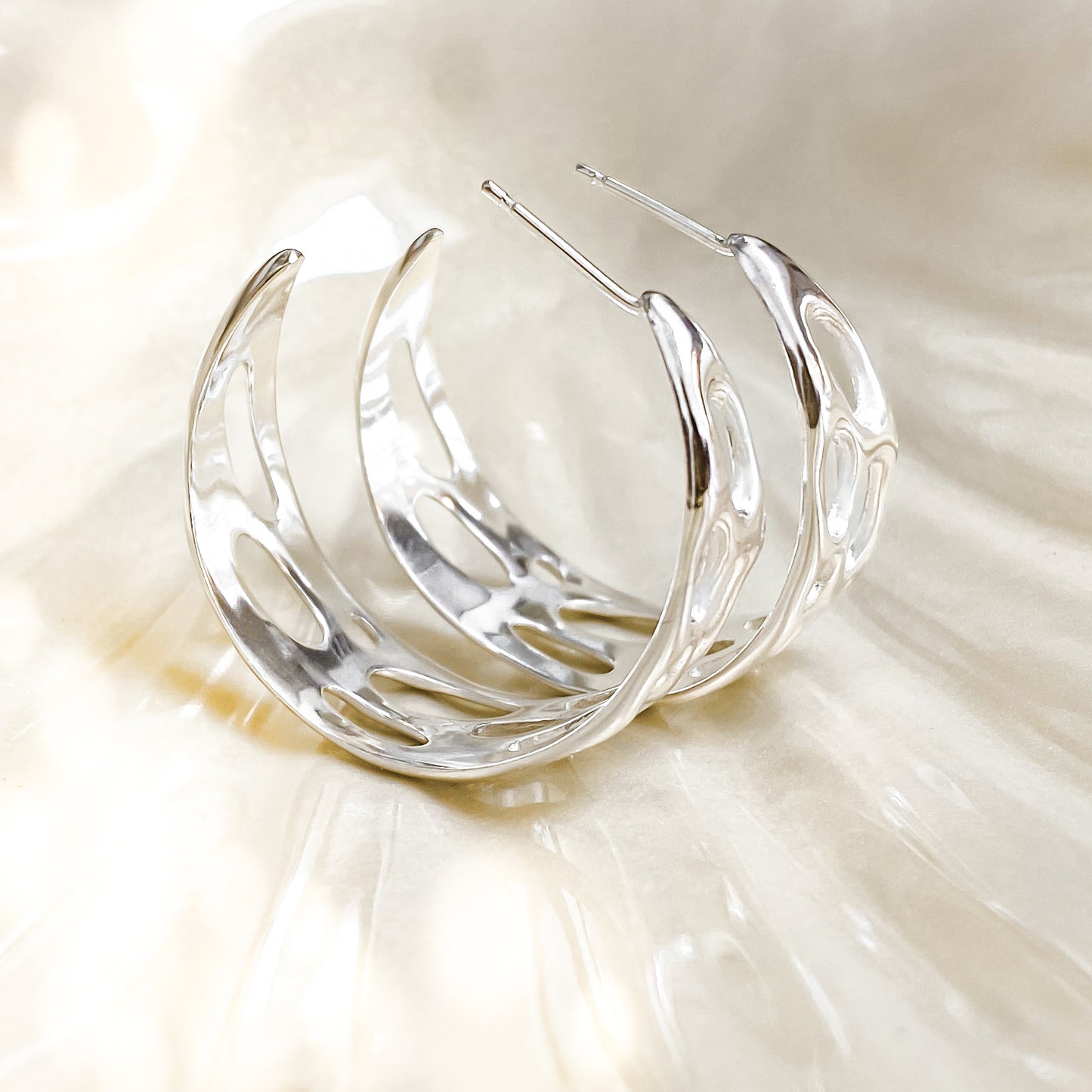 Silver Infinity Hoop Earrings