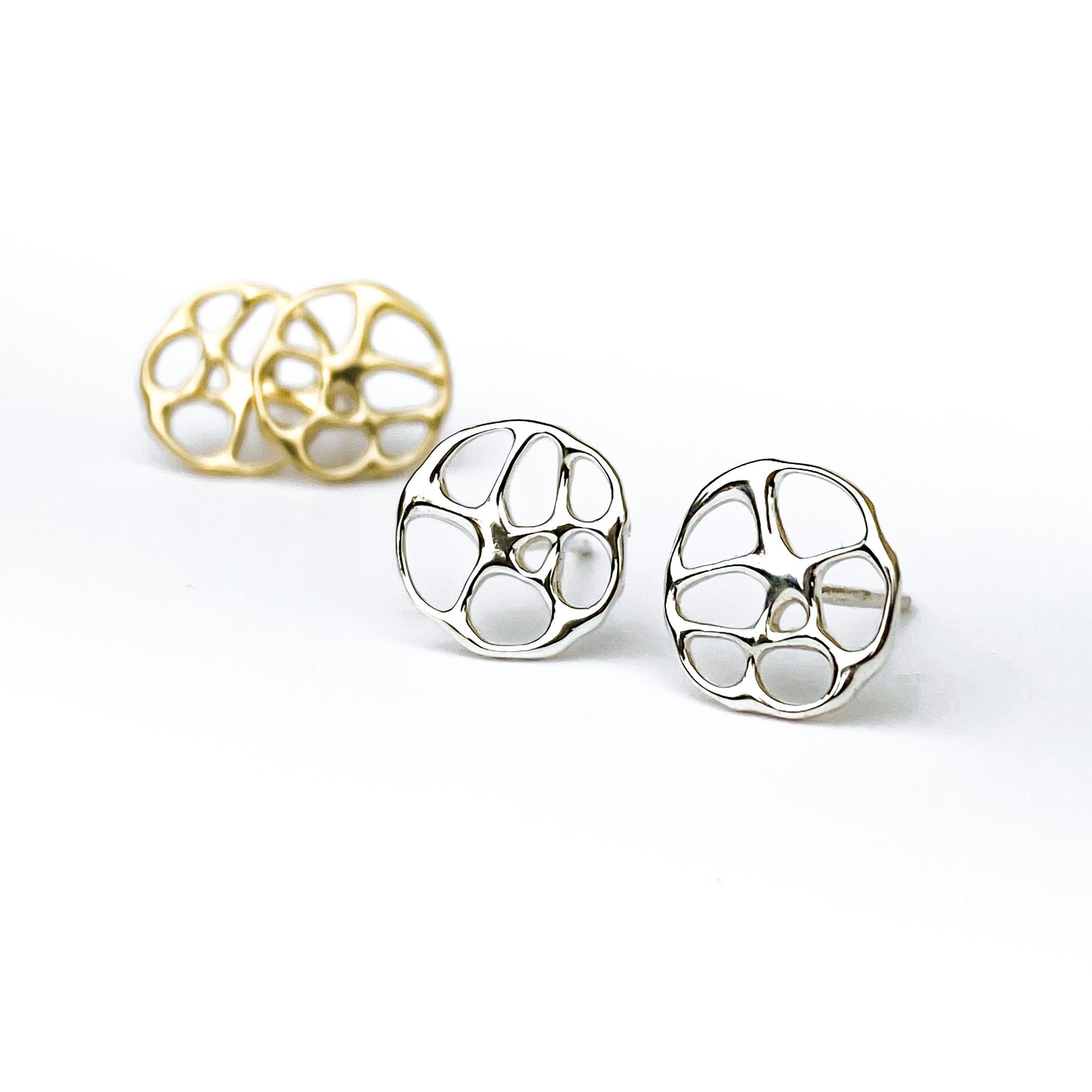 Silver Infinity Stud Earrings