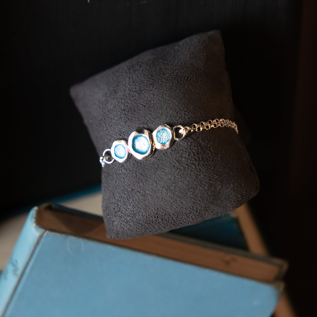 Tidepool Bracelet with Blue Enamel
