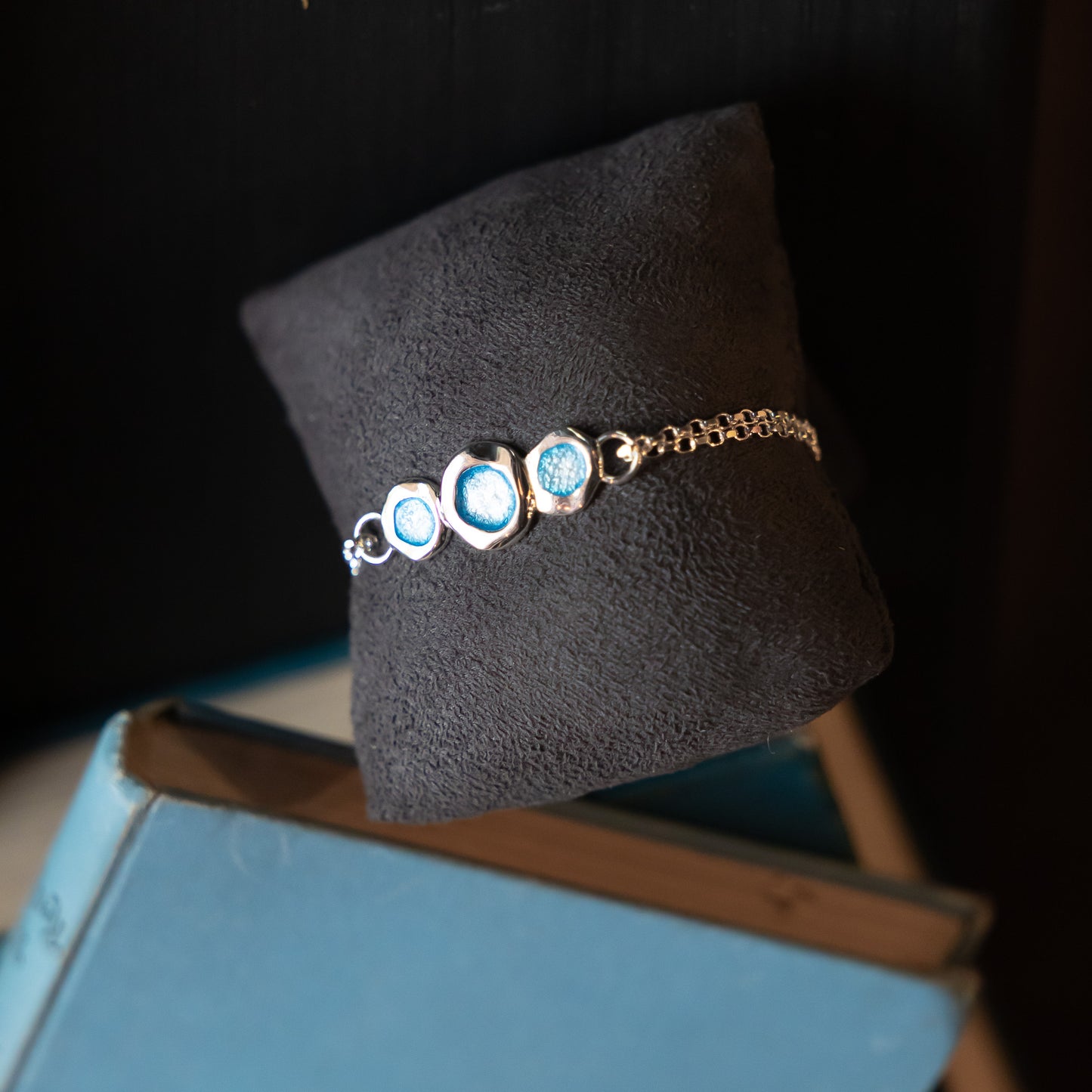 Tidepool Bracelet with Blue Enamel