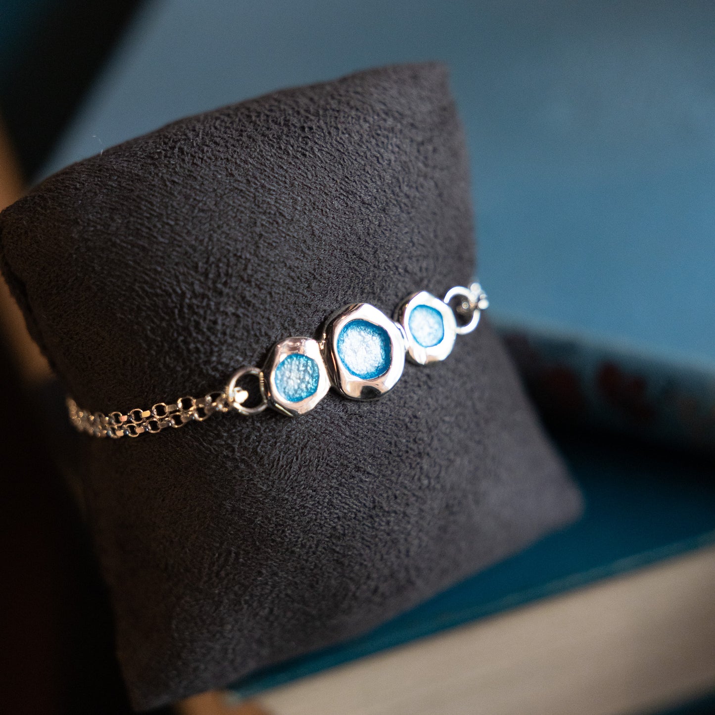 Tidepool Bracelet with Blue Enamel