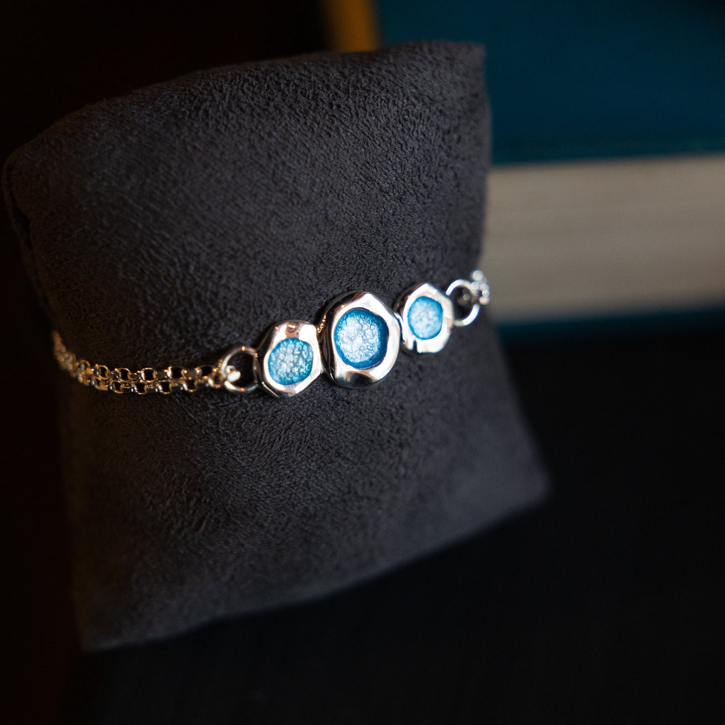 Tidepool Bracelet with Blue Enamel