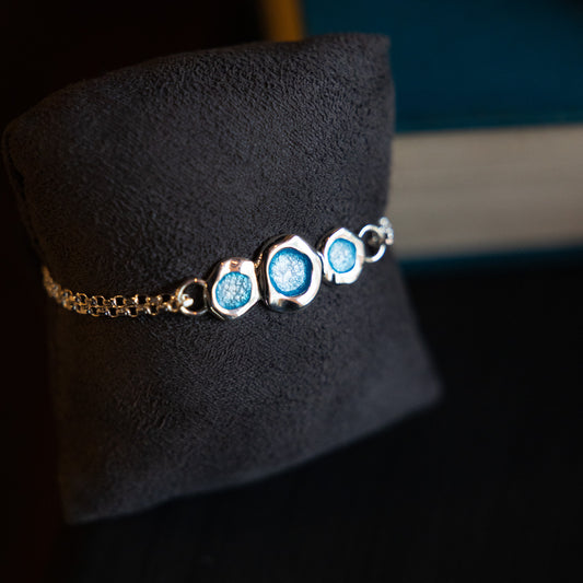 Tidepool Bracelet with Blue Enamel