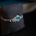 Injebreck 'Archibald Knox' Inspired, Celtic Design Enamelled Sterling Silver Bracelet