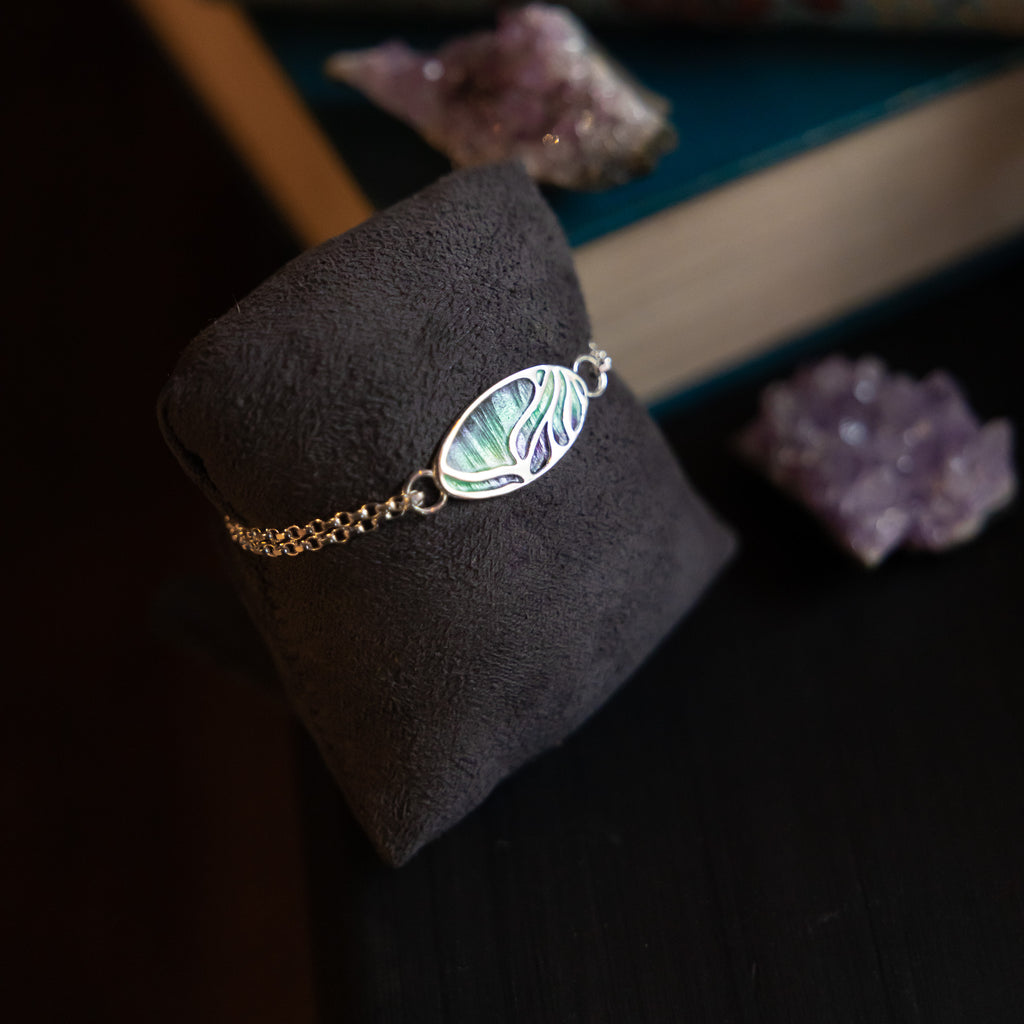 Aurora Enamelled Sterling Silver Bracelet