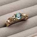 Barnacle Gold Ring with stunning Green Sapphire