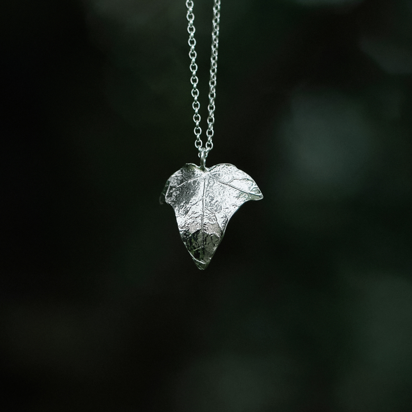 Sterling Silver Ivy Leaf Necklace
