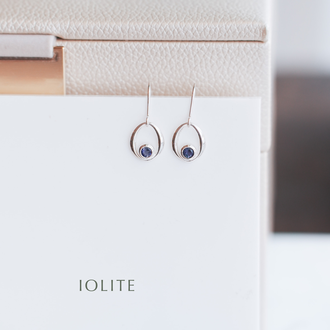 Gemstone Sterling Silver Dangle Earrings - choose your gemstone