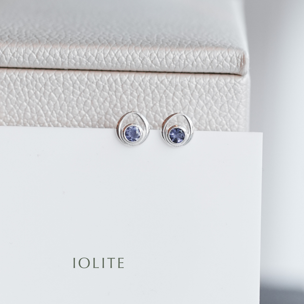 Gemstone Silver Stud Earrings - Choose your stone