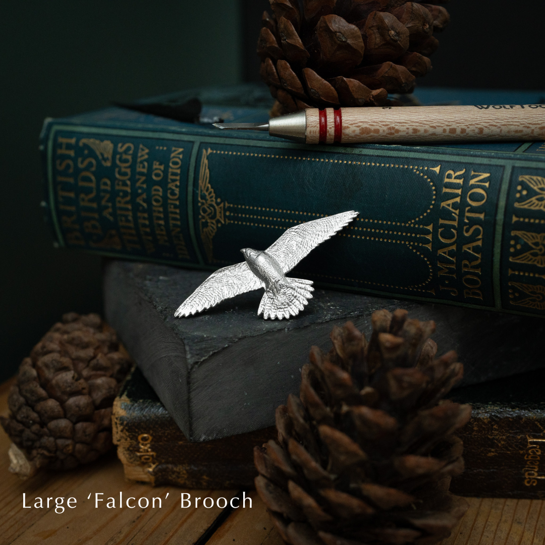 King Charles III Peregrine Falcon Brooch