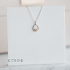 Gemstone Sterling Silver Necklace - Choose your stone