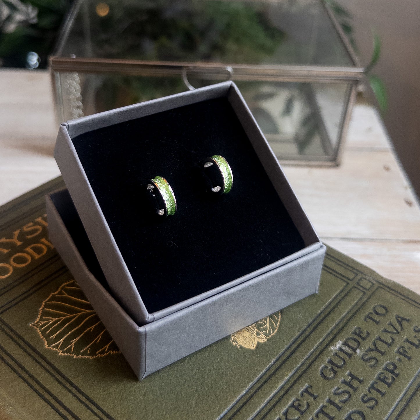 Bright Green Bifrost Hoop Earrings - End of Line