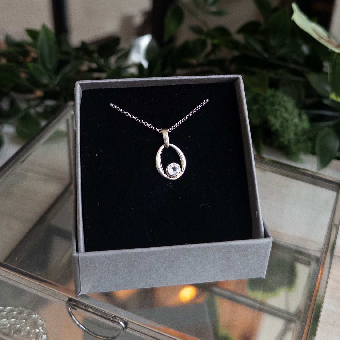 Rose Quartz Gemstone Pendant Necklace - End of Line