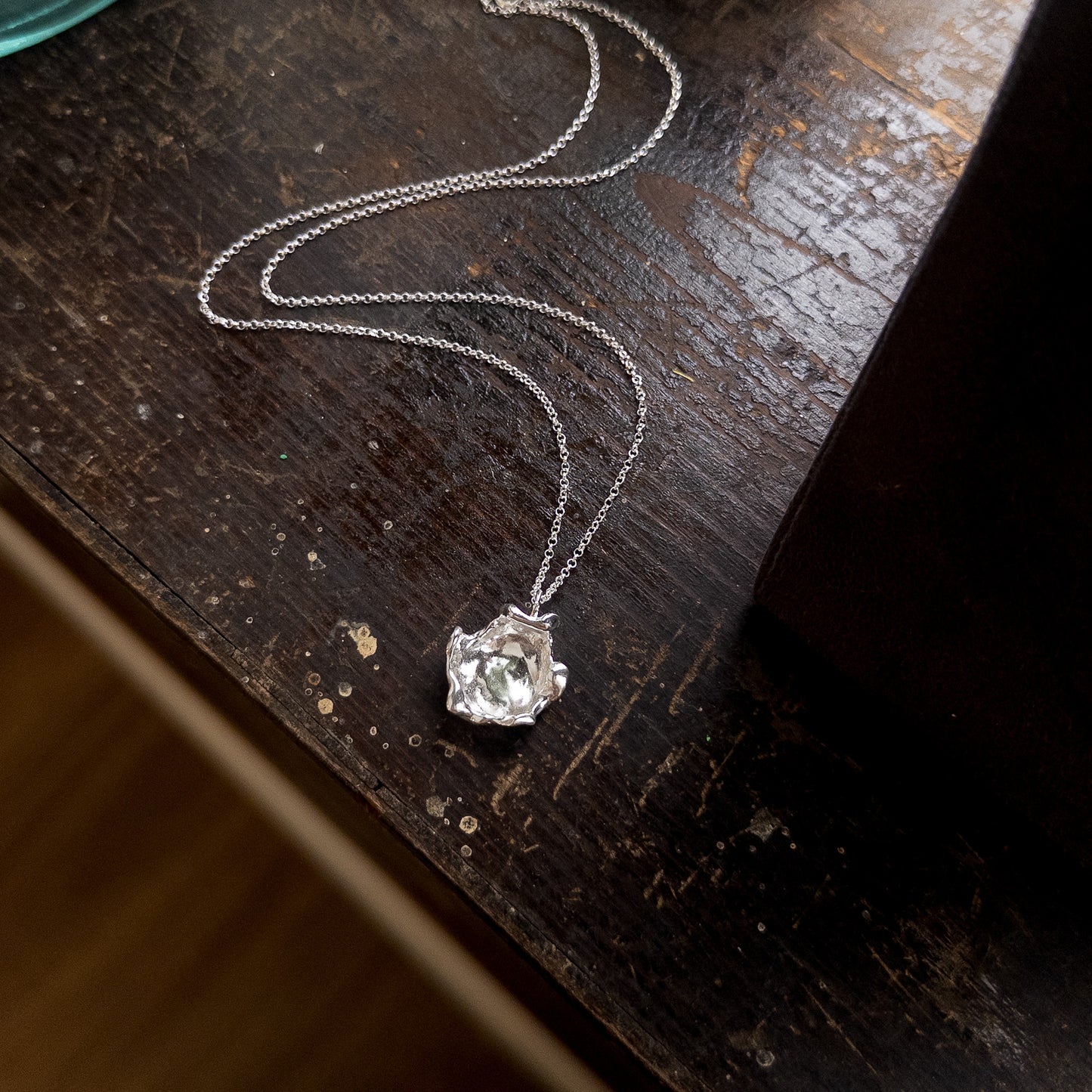 One of a Kind Silver Droplet Pendant Necklace - End of Line